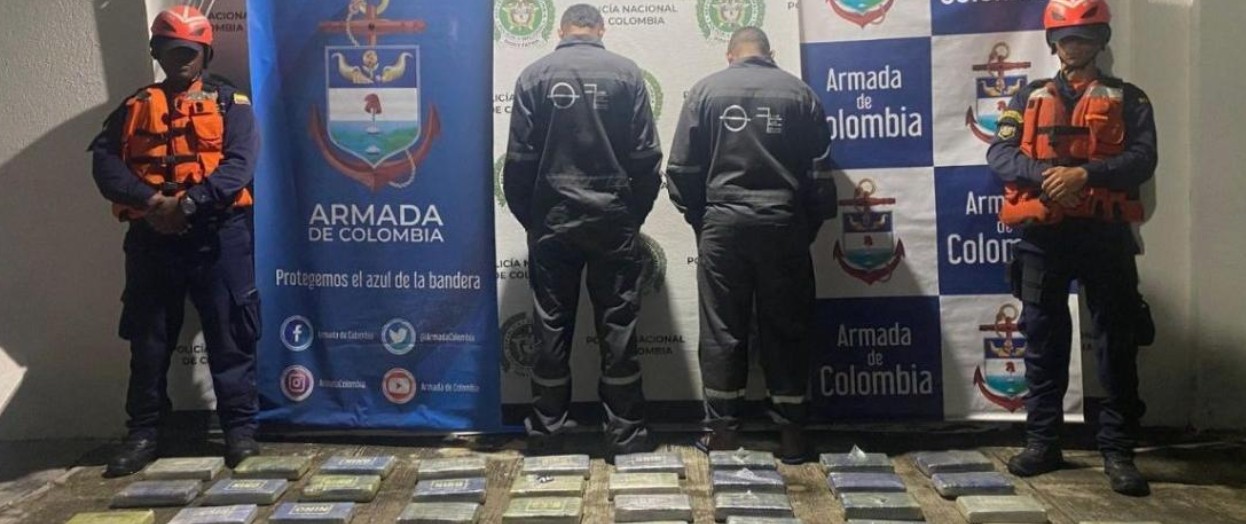 Incautan 46 kilos de clorhidrato de cocaína en un buque de carga en Santa Marta
