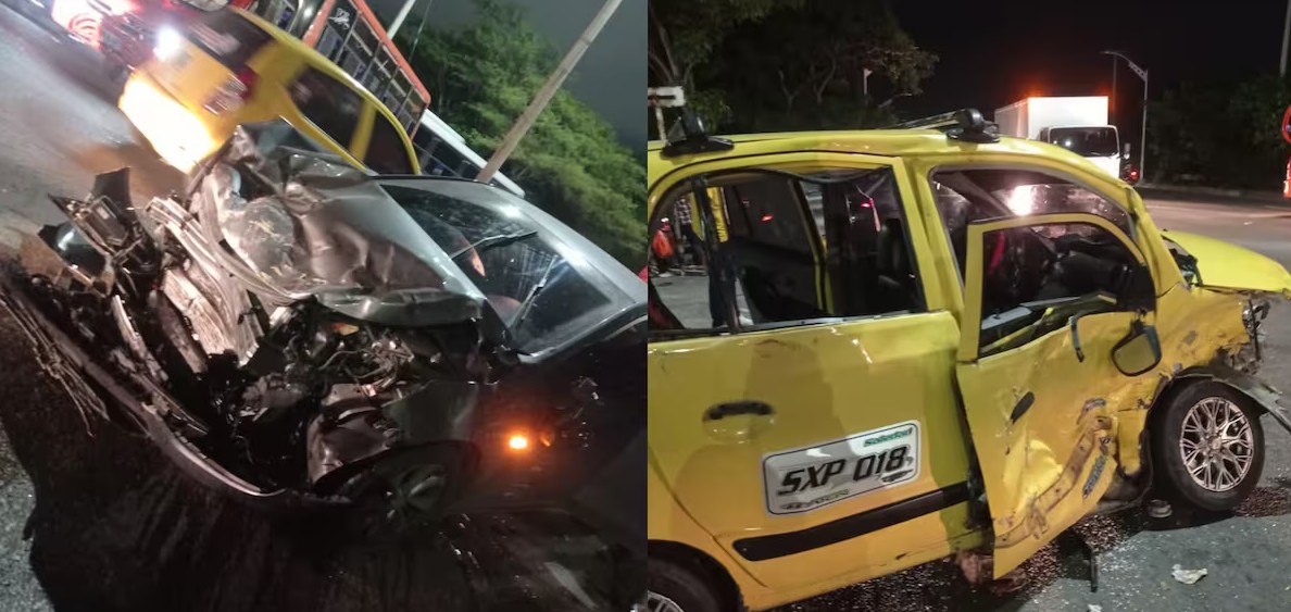 Siniestro vial en la carrera 38, en sector de Las Terrazas, deja al menos cuatro heridos