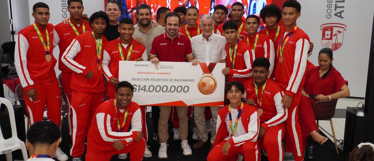 Gobernación del Atlántico entrega incentivos a medallistas de Juegos Nacionales Juveniles