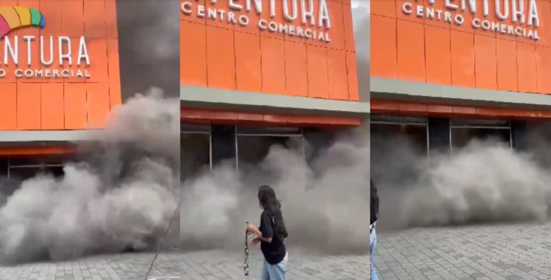Encapuchados lanzan papa bomba a centro comercial en Medellín, causando incendio