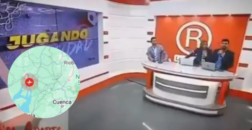 Temblor de 5,7 en Ecuador genera pánico y queda registrado en video: periodistas vivieron susto en vivo