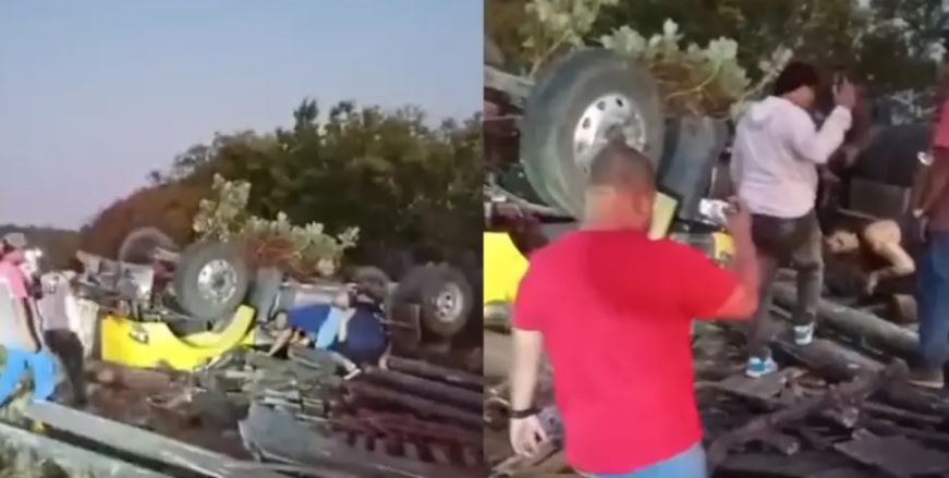 Fallece conductor tras accidente de camión volcado en la vía Barranquilla-Santa Marta